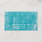 Ocean Blue Modern Paint Visitekaartje (Achterkant)