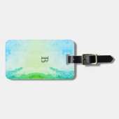 Ocean Blue Monogram Bagagelabels (Voorkant horizontaal)