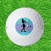 Ocean Blue-monogram Golfballen