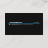 Ocean Blue Monogram Square Visitekaartje (Achterkant)