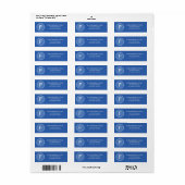Ocean Blue Muted Monogram Custom Monogram Etiket (Full Sheet)