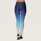Ocean Blue Ombre Gradient Workout Leggings (Achterkant)
