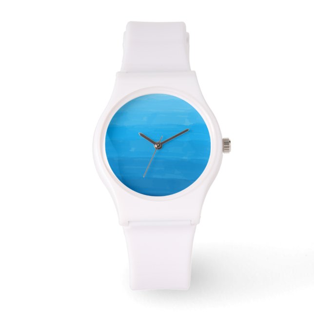 Ocean Blue Ombre polshorloge Horloge (Voorkant)