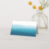 Ocean Blue Ombre Waterverf Blank Tafelgast (Achterkant)