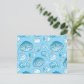 Ocean Blue Pattern Briefkaart (Staand voorkant)