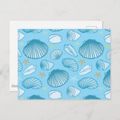 Ocean Blue Pattern Briefkaart (Voorkant / Achterkant)