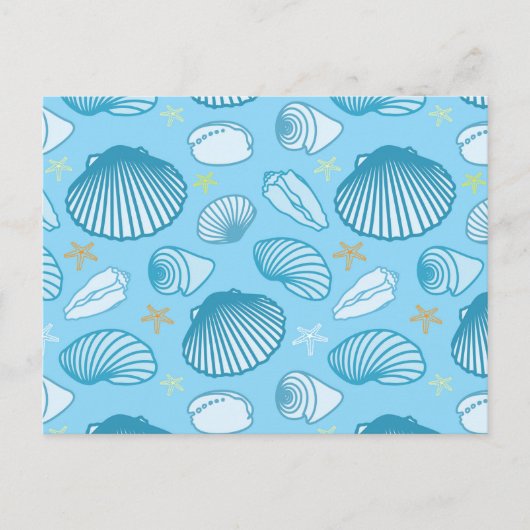 Ocean Blue Pattern Briefkaart (Voorkant)