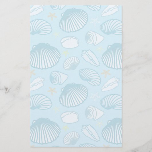 Ocean Blue Pattern Briefpapier (Voorkant)