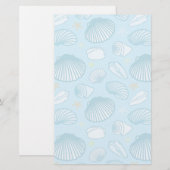 Ocean Blue Pattern Briefpapier (Voorkant / Achterkant)