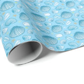 Ocean Blue Pattern Cadeaupapier (Rol Hoek)