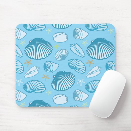 Ocean Blue Pattern Muismat (Met muis)