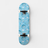 Ocean Blue Pattern Skateboard (Voorkant)