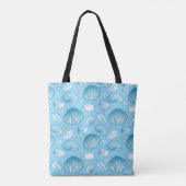 Ocean Blue Pattern Tote Bag (Achterkant)