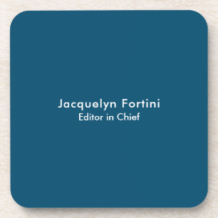 Ocean Blue Plain Elegant Modern Minimalist Bier Onderzetter