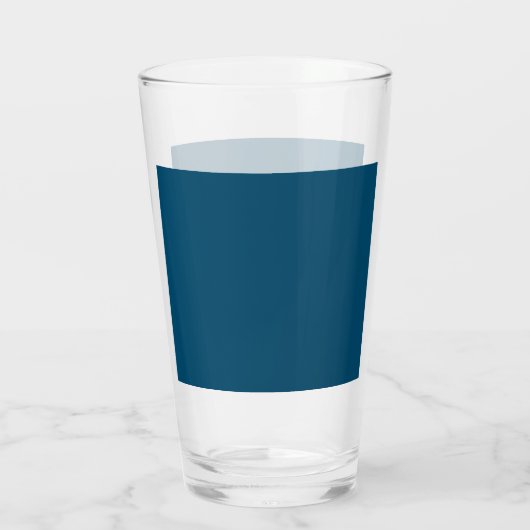 Ocean Blue Plain Elegant Modern Minimalist Name Glas (Achterkant)