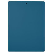 Ocean Blue Plain Elegant Modern Monogram Initiaal Klembord (Achterkant)