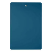 Ocean Blue Plain Elegant Modern Monogram Initiaal Mini Klembord (Achterkant)