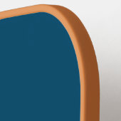 Ocean Blue Plain Elegant Modern Monogram Initiaal Pickleball Paddle (Links Detail)