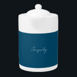 Ocean Blue Plain élégant moderne minimaliste Nom<br><div class="desc">Représenter ce design moderne et élégant. Ce modèle peut être customisé pour répondre à tous les métiers professionnels.</div>