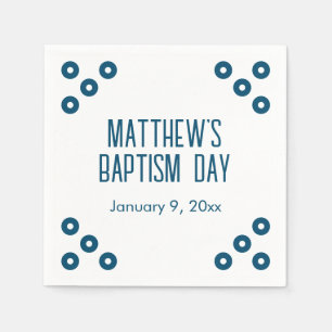 Ocean Blue Polka-dot Special Event Servet