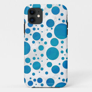 Ocean Blue Polka Dots iPhone 11 Hoesje