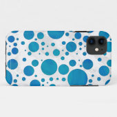 Ocean Blue Polka Dots Case-Mate iPhone Case (Achterkant (horizontaal))