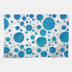 Ocean Blue Polka Dots Theedoek