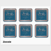 Ocean Blue Product Packaging Étiquette Rose Gold F (Feuille)