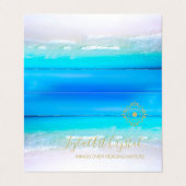 Ocean Blue Professional Visitekaartjes (Buitenkant ongevouwen)