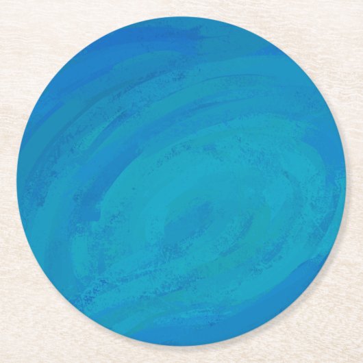 Ocean Blue Ronde Kartonnen Onderzetter (Voorkant)