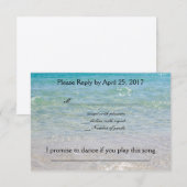 Ocean Blue Rsvp avec demande de chanson (Devant / Derrière)