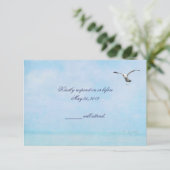 Ocean Blue RSVP Kaartje (Staand voorkant)