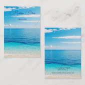 Ocean Blue Scene Ketting Display Visitekaartje (Voorkant / Achterkant)