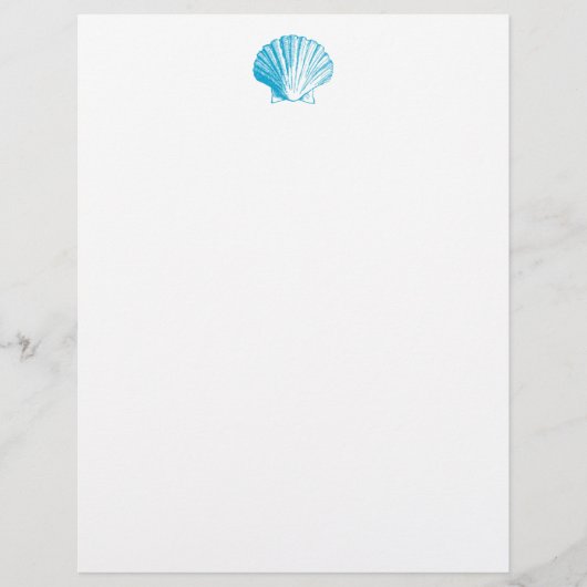 Ocean Blue Seashell Letterhead (Voorkant)