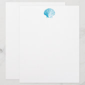 Ocean Blue Seashell Letterhead (Voorkant / Achterkant)