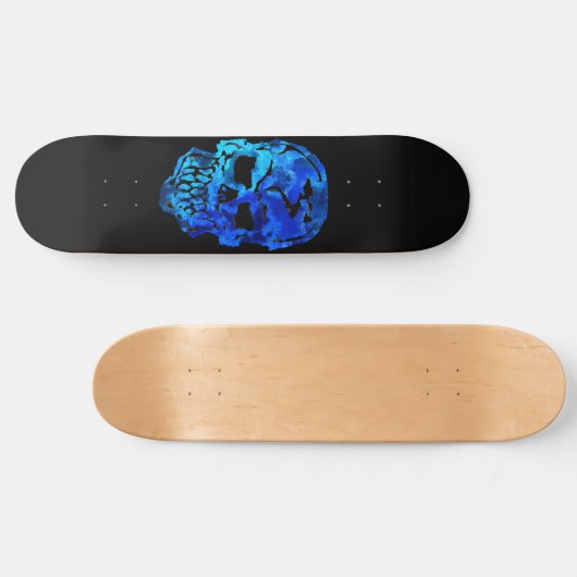 Ocean Blue Skull Skateboard (Horizontaal)