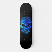 Ocean Blue Skull Skateboard (Voorkant)