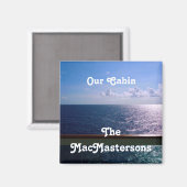 Ocean Blue Stateroom deur marker Magneet (Voorkant / Achterkant)
