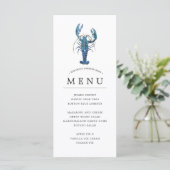 Ocean Blue Thema | Kreeften Bakken Menu (Staand voorkant)