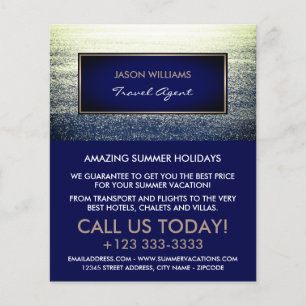 Ocean Blue, Travel Agent Adverteren Flyer