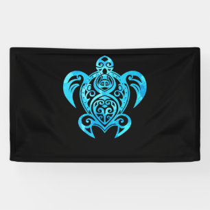 Ocean Blue Tribal Hawaiian Zee Turtle Spandoek