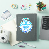 Ocean Blue Tribal Sticker (iPad Cover)