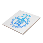 Ocean Blue Tribal Tegeltje (Zijkant)