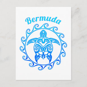 Ocean Blue Tribal Turmuda Briefkaart