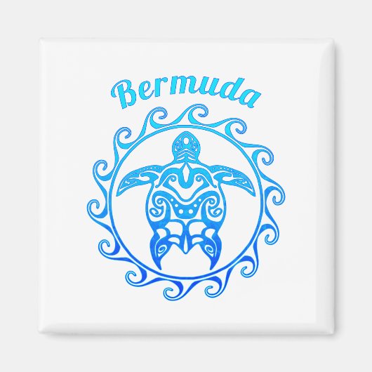 Ocean Blue Tribal Turmuda Magneet (Voorkant)