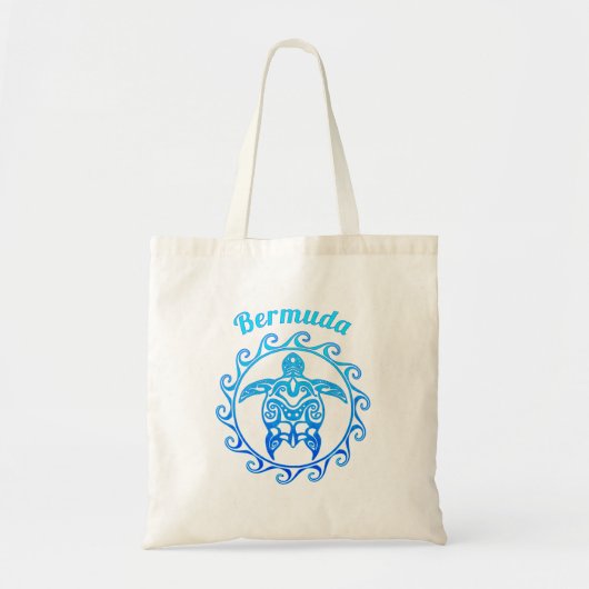 Ocean Blue Tribal Turmuda Tote Bag (Voorkant)