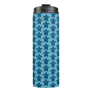 Ocean Blue Tribal Turtles Thermosbeker