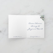 Ocean Blue Vintage Mermaid Folded Note Card (Intérieur)