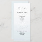 Ocean blue waterverf bestemming bruiloft programma (Voorkant / Achterkant)