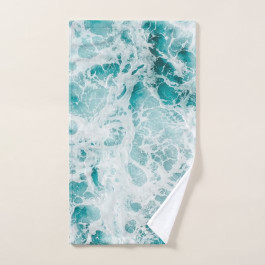 Ocean Blue Waves Bad Handdoek (Handdoek)